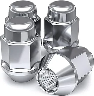 White Knight 1709S-4 Chrome M14x1.50 Bulge Acorn Lug Nut, 4 Pack