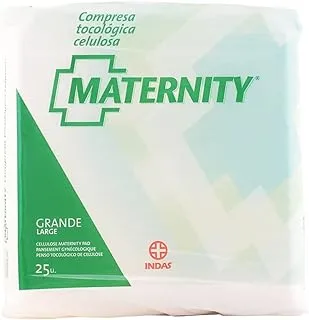 Indasec Maternity Anatomical Cellulose Pads,Pack Of 25