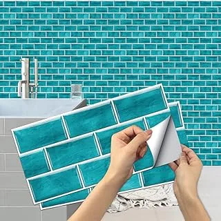 BPA18pcs Tile Stickers Turkish Mediterranean Peel and Stick Backsplash Self- Adhesive Decal Vinyl Home Decors DIY Splashback Decoration Tile Paint Stick on Tiles ?Size:15cm*30cm?