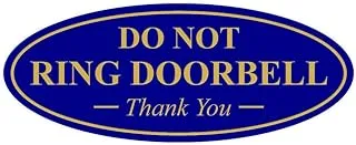 BPA Oval DO NOT Ring DOORBELL Thank You Sign - Blue/Gold Large