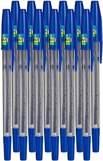 Uni-Ball Uniball SA-S Stick Fine Point 1.0mm Ballpoint Pens, Blue, Pack of 12