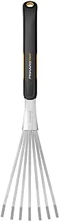 Fiskars 315520-1001 Xact Hand Garden Rake, Black/Slivler