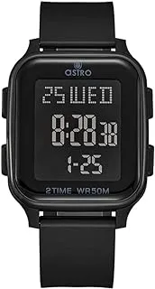 ASTRO Kids Watch, Digital Display and Polyurethane Strap - A23908-PPBB, Black