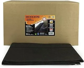 Quick Dam QD65-26 Water-Activated Flood Barriers, 26 Pack, Black