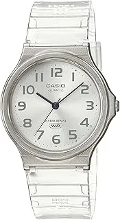 Casio Men's Watch - MQ-24S-7BDF White Dial, Silver Band