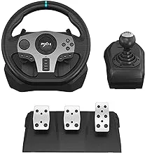 PXN 270°/900° Racing Wheel, PXN V9 USB PC Race Game Driving Steering Wheel with Clutch Pedals and Shifter for Windows PC/PS3/PS4/Xbox One/Switch