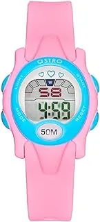 ASTRO Kids Watch, Digital Display and Polyurethane Strap - A23902-PPPL, Pink