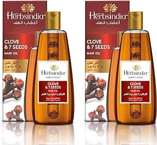 Herbsindia Clove & 7 Herbal Seeds Hair Oil With Nourish Tube | Makes Hair Thicker & Shinier | Silicone & Paraben Free | 280ml (Pack of 2)