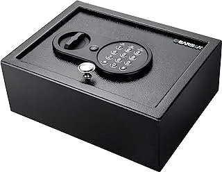 BARSKA AX13762 Top Opening Keypad Security Drawer Safe, 0.21 Cubic Ft