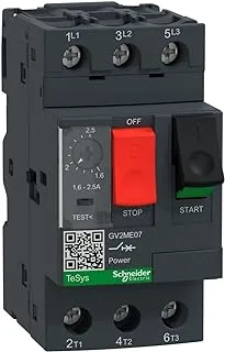 Schneider Electric Motor circuit breaker, TeSys GV2, 3P, 1.6-2.5 A, thermal magnetic, screw clamp terminals, GV2ME07