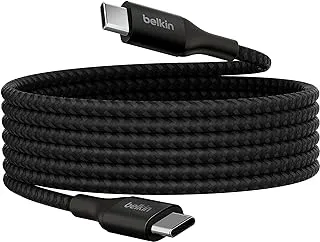 Belkin BoostCharge USB-C to USB-C Power charger cable, USB-IF certified fast charging cable with 240W Power Delivery for iPhone 15, MacBook, Chromebook, Samsung Galaxy, iPad, Pixel & More - 2m, black