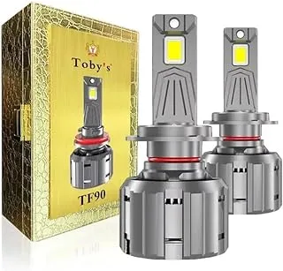 Toby’s TF90 H7 180W LED Headlight Bulb, 18000 Lumens 500% Brighter 6500K Cool White LED Headlights Conversion Kit for Car Motorcycle