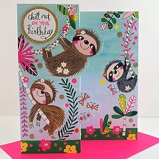 Rachel Ellen Designs Wild Things Chill out Sloths Birthday Card