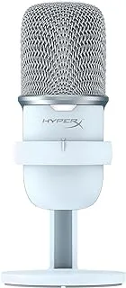 HyperX SoloCast- ترقية 24 بت - ميكروفون USB مكثف للألعاب، للكمبيوتر الشخصي، PS4، وMac، مستشعر النقر لكتم الصوت، نمط قطبي قلبي، الألعاب، البث، البودكاست، Twitch، YouTube، Discord (519T2AA)