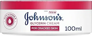 Johnson’s Glycerin Cream for Cracked Skin, 100ml, Enriched with Vitamin E, for Dry and Cracked Areas, Soothing and Repairing Formula, Helps to Relieve Cracked and Dry Skin in Just One Application