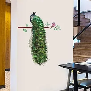 SWORNA Nature Series Flower Peacock Garden Vinyl Removable DIY Wall Art Mural Sticker Decor Decal - Lady's Bedroom Office Sitting Living Room Hallway Kitchen Glass Door Window Nursery 26