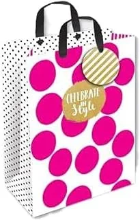 Rachel Ellen Designs Fizz Gift Bag, Large, Pink