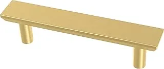 Franklin Brass Simple Chamfered Cabinet Pull, Brushed Brass, 3 in (76mm) Drawer Handle, 10 Pack, P40844K-117-C