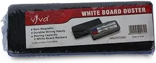 Viva White Board Duster|Non Magnetic White Board Eraser|Storing Capacity 2 White Board Markers(Markers not Included)