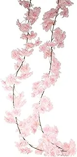 Party Deco Pink Blossom Floral Garland, 2.1 Meter Length