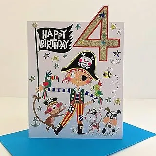 Rachel Ellen Designs Age 4 Pirate Cherry on Top Birthday Card