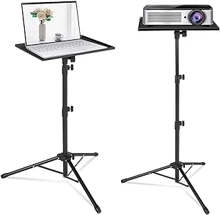 OBERLY Laptop Projector Tripod Stand, Universal Laptop Floor Stand,Laptop Stand Adjustable Height,Height Adjustable 23 to 49 Inch,Good for Stage or Studio-Pyle PLPTS4,DJ Laptop Stand,Podium Stand