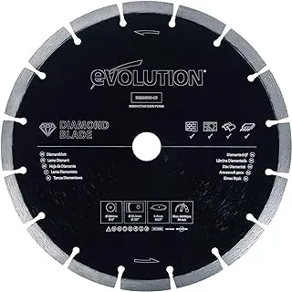 Evolution (D230SEG-CS) - 230 mm Diamond Blade For Disc Cutters - Segmented Edge For Cutting Masonry, Such as Brick, Reinforced Concrete and Stone, Orange