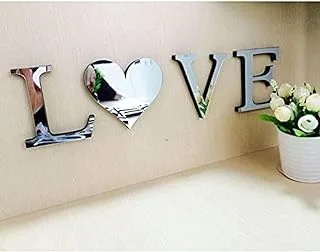 BPA Letters Love Confirmation DIY Furniture Mirror Effect Wall Sticker Decorative Art Home Living Room