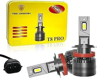 Toby's T8 PRO H11/H8/H9 LED Headlight Bulbs 120Watts 12000 Lumens Extremely Bright 5500K Upgraded CSP Chips Conversion Kit Halogen Replacement IP65 Waterproof, Pack of 2