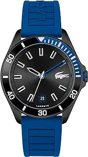 Lacoste Men's Black Dial Blue Silicone Watch - 2011262