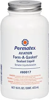 Permatex AVIATION FORM-A-GASKET NO. 3 SEALANT LIQUID, Brown 16 OZ Pack of 1, 80017