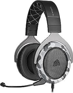 Corsair Hs60 Haptic Stereo Gaming Headset With Bass (Haptic Powered By Taction Technology, Plush Memory Foam Ear Cups, Custom-Tuned 50Mm Neodymium Audio, Detachable Microphone) Camo