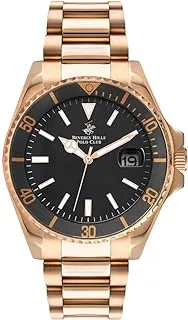 Beverly Hills Polo Club Men's Quartz Movement Watch, Analog Display and Metal Strap - BP3125X.450, Rose Gold