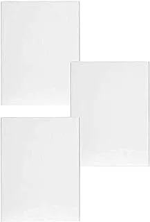 BPA White Blank Cotton Stretched Canvas Artist Painting for Oil & Acrylic Paints - Pack of 3