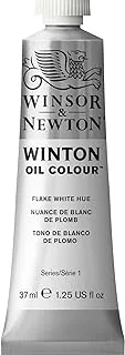 Winsor & Newton Winton Oil Colour Flake White Hue 37ml tube with even consistency, non-fading, high coverage, rich in colour pigments