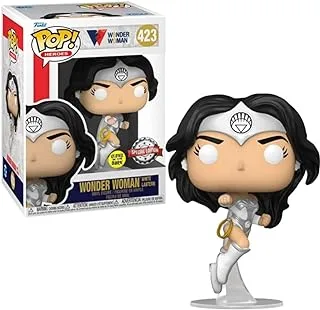 Funko POP ! Wonder Woman 80th Anniversary White Lantern Glow-in-The-Dark Pop! Vinyl Figure - Entertainment Earth Exclusive