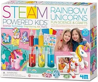 4M | STEAM Powered Kids | Rainbow Unicorns | Giant Unicorn Themed Arts and Crafts and STEM Projects Kit | Kids Ages 5+, Pink