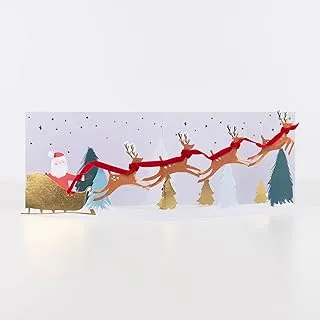 Meri Meri Santa's Sleigh 3D Scene Christmas Card (Pack of 1)