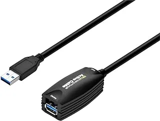 مونوبرايس 5 متر USB 3.0 ذكر إلى أنثى كابل تمديد نشط، أسود