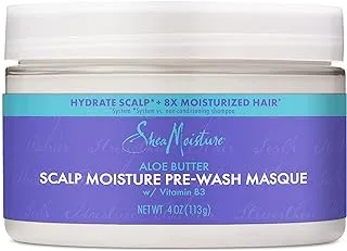 SHEA MOISTURE SheaMoisture Scalp Moisture Hair Masque Pre-Wash Hair Care with A boost of Hydration Aloe Butter & Vitamin B3 To Hydrate Scalp + Moisturised Hair 118ml