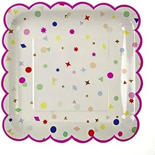 Meri Meri Toot Sweet Charms Plate 8-Piece Set, Pink