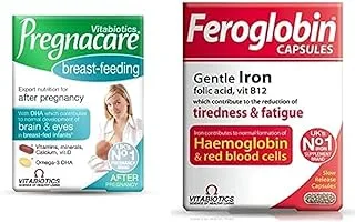 Vitabiotics Bundle: Pregnacare Breastfeeding 56 Tablets + 28 Capsules & Feroglobin Original 30 Tablets