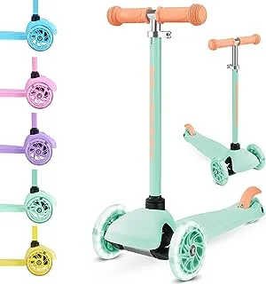 BOLDCUBE Kids 3 Wheel Scooter Age 2-6 Years Old - ULTRA Lightweight - Height Adjustable Toddler 3 Wheeled Kickscooter with LED Flashing Wheels - My First Scooter Birthday Gift for Boys Girls Age 3+