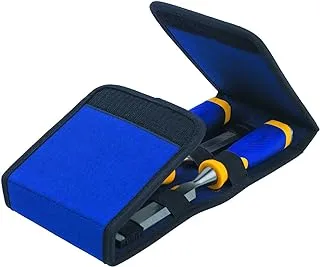 IRWIN Tools Marples Construction Chisel Set with Wallet, 3 Piece, 1768781, Blue, One Size