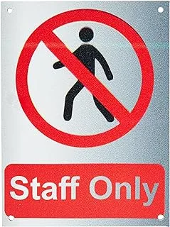 BPA Staff Only Sign, 150mm x 200mm - 2mm Prestige Acrylic with Double Sided Backing