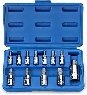 Neiko 10086A 6 Point Torx Plus Bit Socket Set, 1/4-Inch, 3/8-Inch and 1/2-Inch Drive, TP8 - TP60, 12-Piece