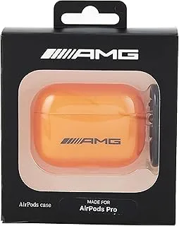 AMG Transparent Case Black Logo for Airpods Pro - Yellow