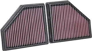 K&N Air Filter 750i 2016-& BMW M550i xDrive 4.4 2018-(Set of 2 Pieces) (33-5086)