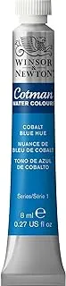 Winsor & Newton Cotman Watercolour Cobalt Blue Hue 8ml,Studio Watercolors, Vibrant Colors with Very Good Processing Properties