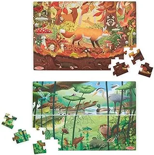 Melissa & Doug Let’s Explore™ Seek & Find Cardboard Jigsaw Floor Puzzle and Magnifier | Puzzles for children | Detective Toy | Developmental Games |5+| Gift for Boys or Girls | FSC-Certified Materials